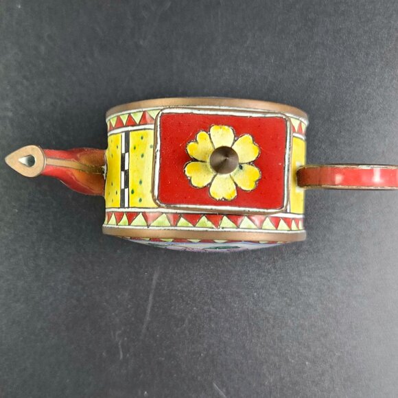 Miniature Enameled Teapot – Fruits Design – 3.5" Tall - Picture 8 of 12